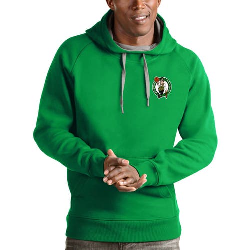 ANTIGUA Men's Antigua Kelly Green Boston Celtics Victory Pullover Hoodie 