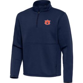 ANTIGUA Men's Antigua Navy Auburn Tigers Twist Quarter-Zip Pullover Jacket 