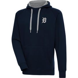 ANTIGUA Men's Antigua Navy Detroit Tigers Metallic Victory Pullover Hoodie 