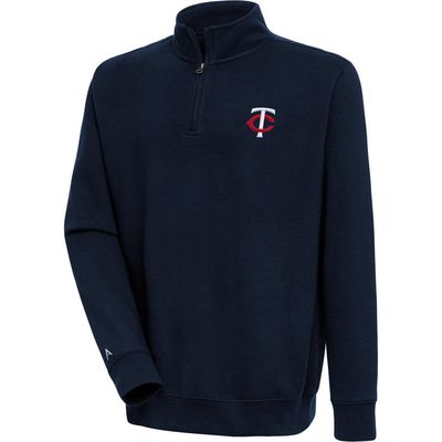 ANTIGUA Men's Antigua Navy Minnesota Twins Victory Quarter-Zip Pullover Top 
