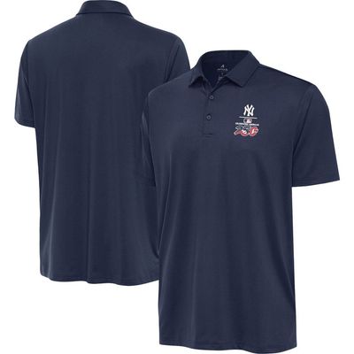 ANTIGUA Men's Antigua Navy New York Yankees Celebrating America's 250th Ellipse Polo 