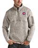 ANTIGUA Men's Antigua Oatmeal Chicago Cubs Fortune Quarter-Zip Pullover Jacket  - 1