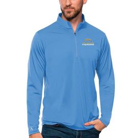 ANTIGUA Men's Antigua Powder Blue Los Angeles Chargers Tribute Quarter-Zip Lightweight Pullover Top 