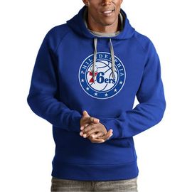 ANTIGUA Men's Antigua Royal Philadelphia 76ers Team Logo Victory Pullover Hoodie 