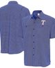 ANTIGUA Men's Antigua Royal Texas Rangers Mosaic Button-Up Shirt  - 1