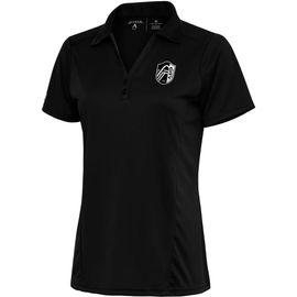 ANTIGUA Women's Antigua Black St. Louis City SC Brushed Metallic Logo Tribute Polo 