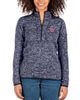 ANTIGUA Women's Antigua Gray USWNT Fortune Half-Zip Pullover Jacket - 2