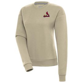 ANTIGUA Women's Antigua Khaki St. Louis Cardinals Victory Pullover Sweatshirt 