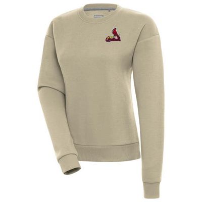 ANTIGUA Women's Antigua Khaki St. Louis Cardinals Victory Pullover Sweatshirt 