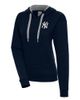 ANTIGUA Women's Antigua Navy New York Yankees Brushed Metallic Victory Pullover Hoodie  - 1