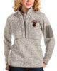 ANTIGUA Women's Antigua Oatmeal Montana Grizzlies Fortune Half-Zip Pullover Sweater  - 1