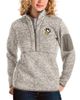ANTIGUA Women's Antigua Oatmeal Pittsburgh Penguins Fortune Half-Zip Pullover Jacket  - 1