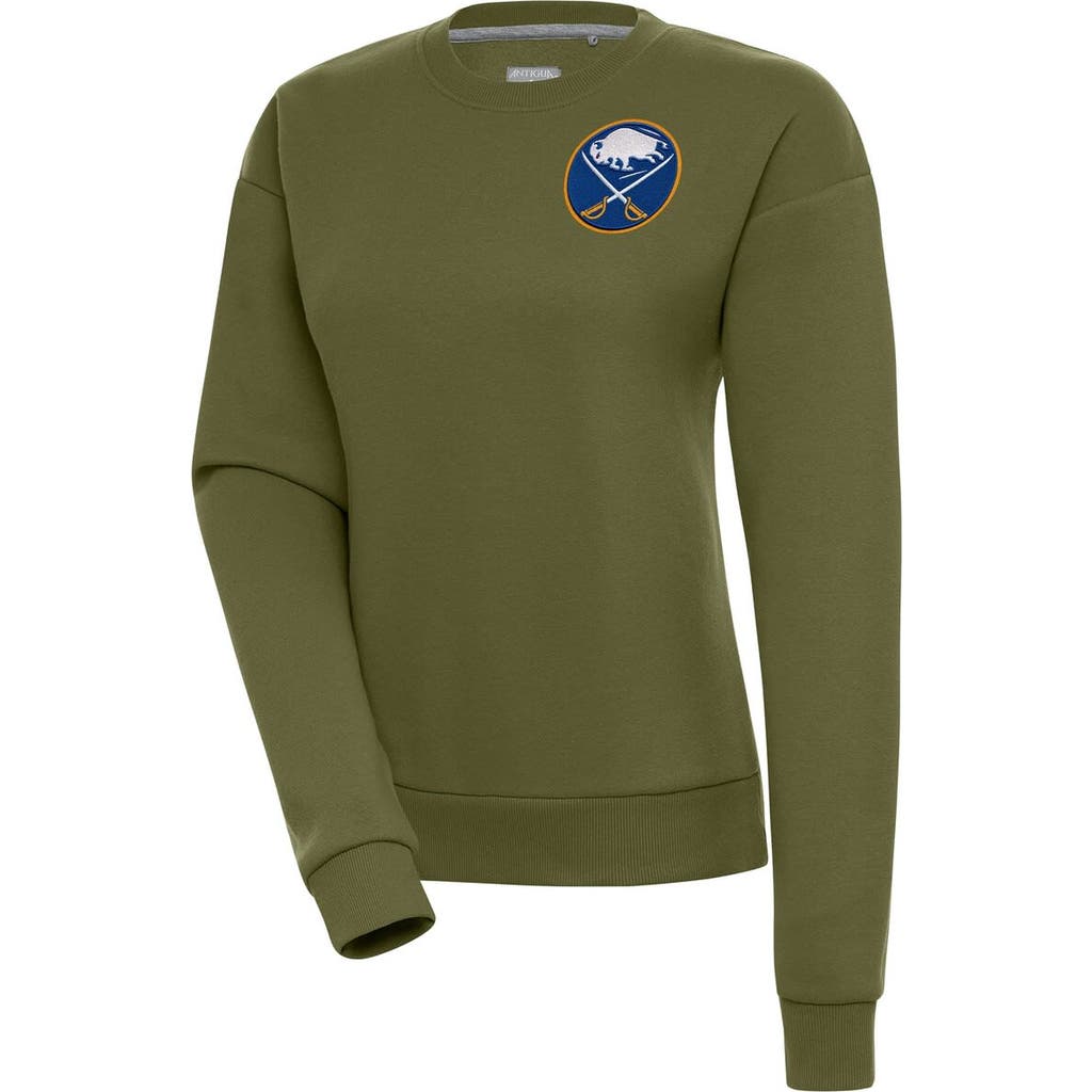 ANTIGUA Women's Antigua Olive Buffalo Sabres Victory Pullover Sweatshirt 