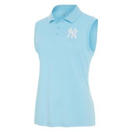 ANTIGUA Women's Antigua Powder Blue New York Yankees Recap Sleeveless Polo 
