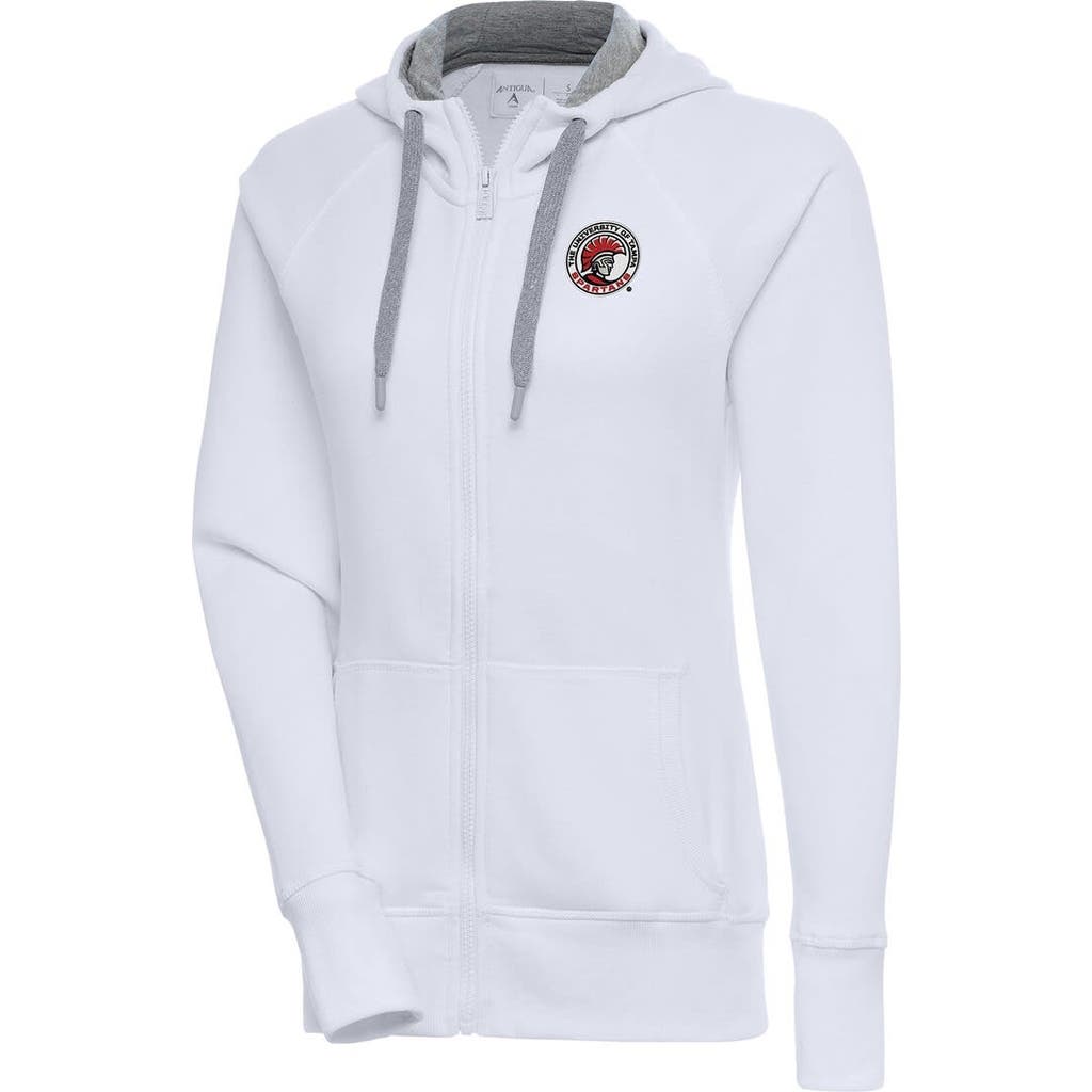 ANTIGUA Women's Antigua White Tampa Spartans Victory Full-Zip Hoodie 
