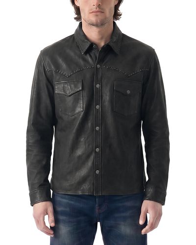 Antik Denim Antik Denim Western Leather Handstitch Shirt