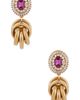 Anton Heunis Anton Heunis Omega Clasp Gem Cluster With Big Knot Pendant Earrings - 1