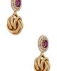 Anton Heunis Anton Heunis Omega Clasp Gem Cluster With Big Knot Pendant Earrings - 2