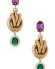 Anton Heunis Anton Heunis Omega Clasp Knot & Charm Pendant Earrings - 1