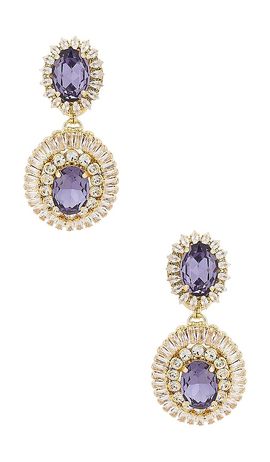 Anton Heunis Anton Heunis Omega Clasp Oval Disc Chandeliers Earrings