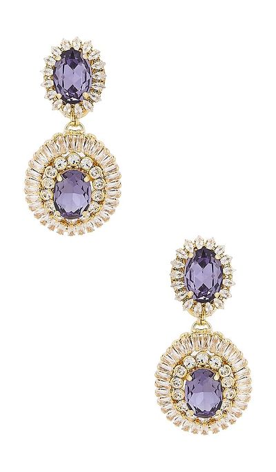 Anton Heunis Anton Heunis Omega Clasp Oval Disc Chandeliers Earrings