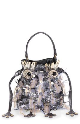 Anya Hindmarch Anya Hindmarch Creature Embellished Suede Crossbody Bag