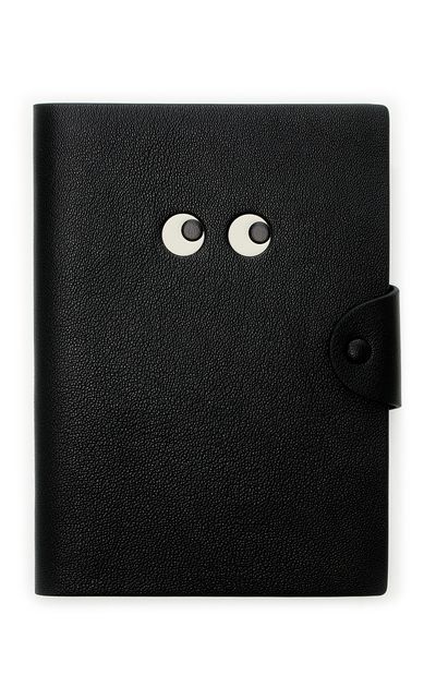 Anya Hindmarch Anya Hindmarch Eyes Leather A5 Journal Black