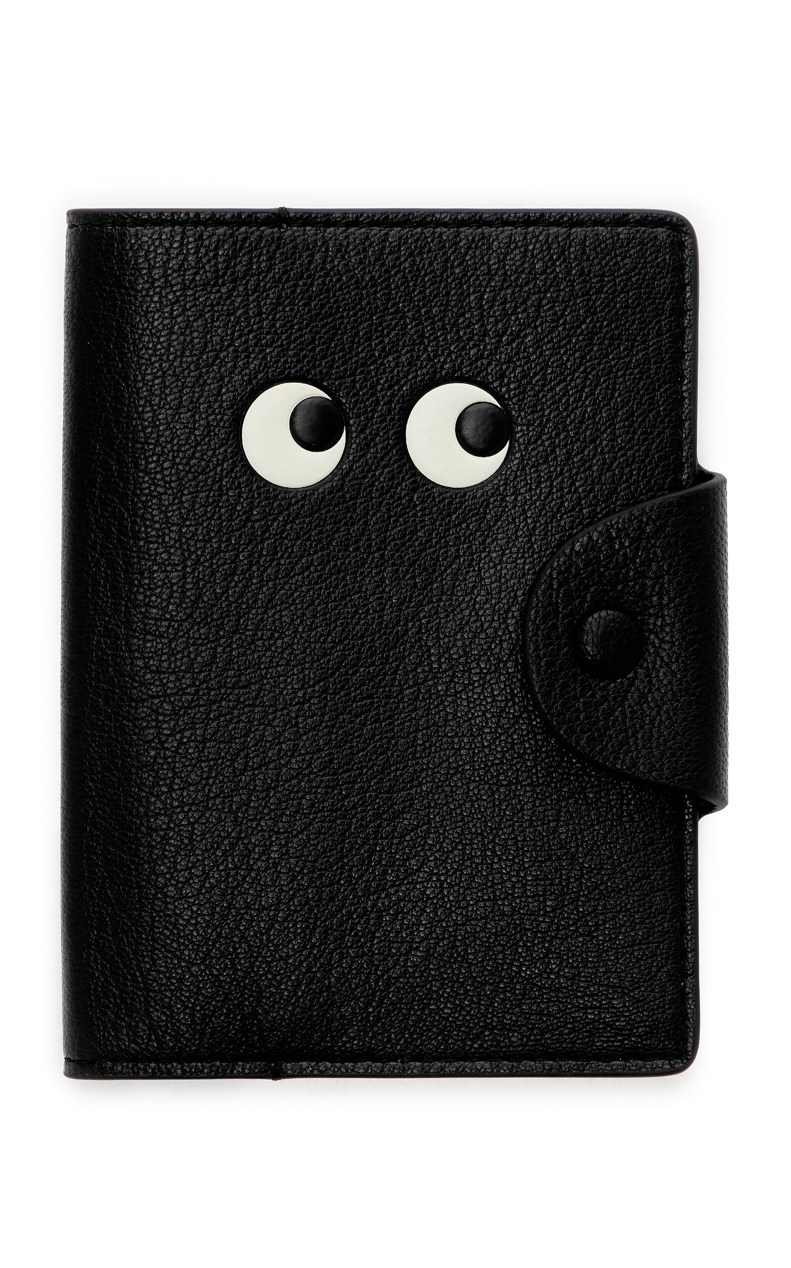Anya Hindmarch Anya Hindmarch Eyes Leather Passport Case Black
