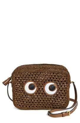 Anya Hindmarch Anya Hindmarch Eyes Raffia Crossbody Bag