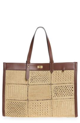 Anya Hindmarch Anya Hindmarch Mortimer Patchwork Crochet Raffia Tote