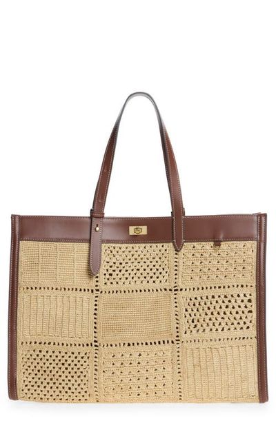 Anya Hindmarch Anya Hindmarch Mortimer Patchwork Crochet Raffia Tote