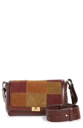 Anya Hindmarch Anya Hindmarch Mortimer Patchwork Suede & Leather Crossbody Bag