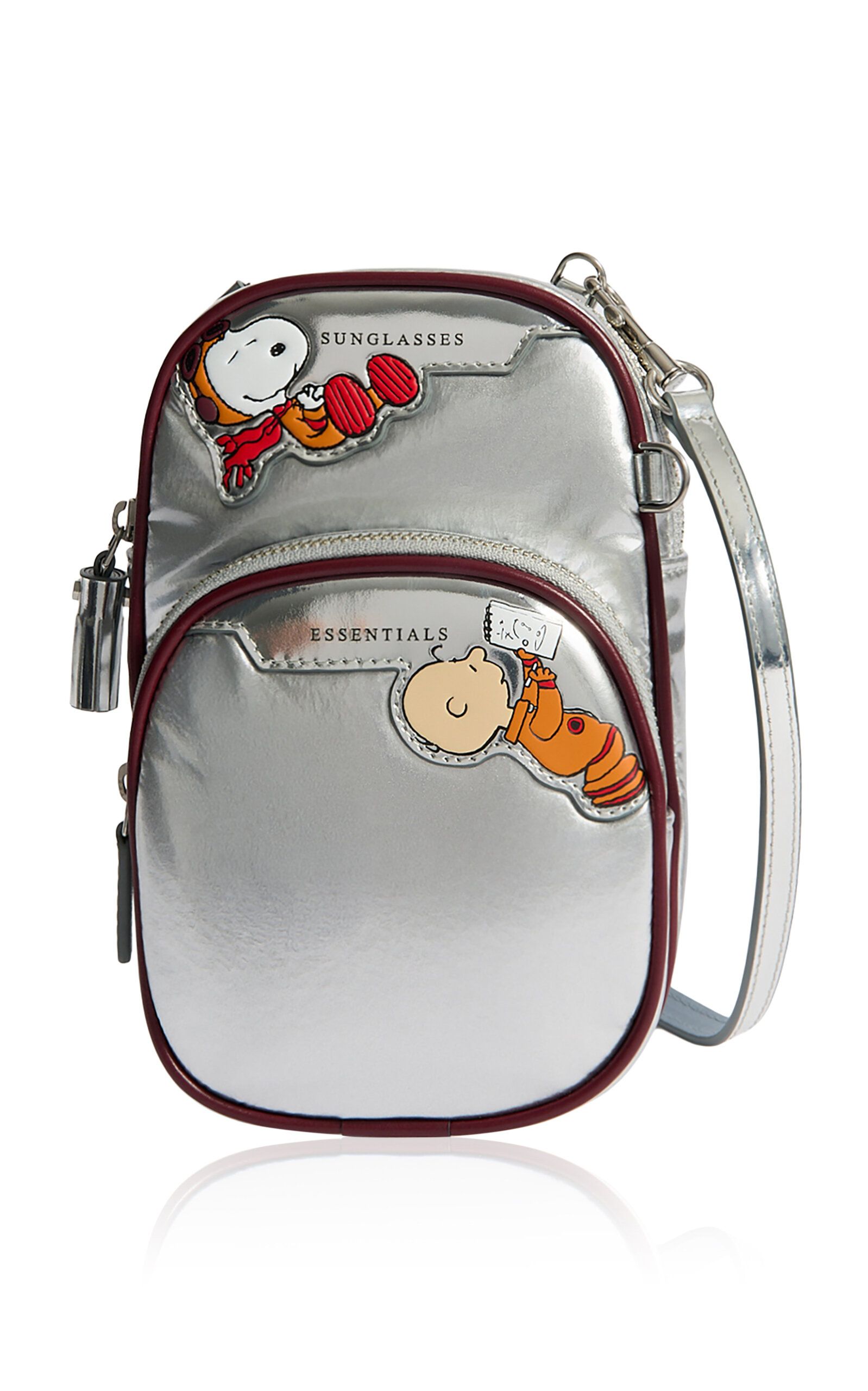 Anya Hindmarch Anya Hindmarch Peanuts Space Snoopy Essentials Crossbody Silver