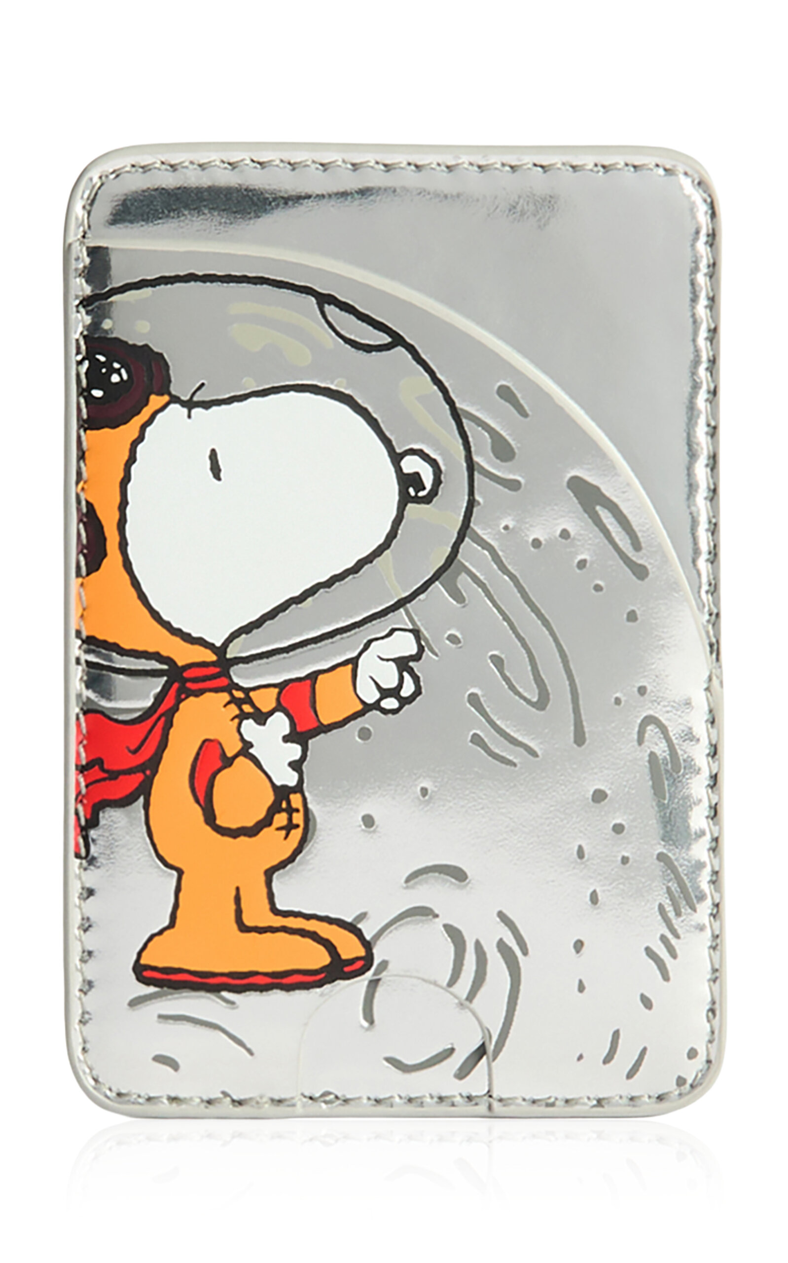 Anya Hindmarch Anya Hindmarch Peanuts Space Snoopy Magnetic Card Case Silver