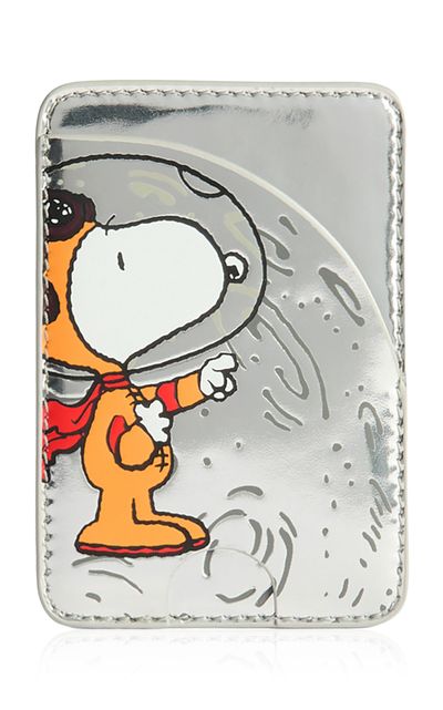 Anya Hindmarch Anya Hindmarch Peanuts Space Snoopy Magnetic Card Case Silver