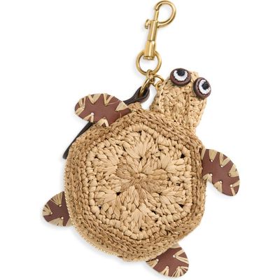 Anya Hindmarch Anya Hindmarch Raffia Turtle Earbud Pouch