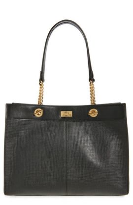 Anya Hindmarch Anya Hindmarch Small Mortimer Eyelet Chain Crosshatch Leather Tote