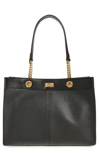 Anya Hindmarch Anya Hindmarch Small Mortimer Eyelet Chain Crosshatch Leather Tote