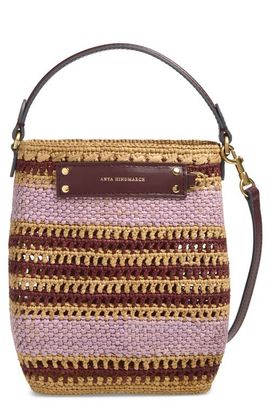 Anya Hindmarch Anya Hindmarch Stripe Raffia Crossbody Bag