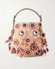 ANYA HINDMARCH Blossom Creature embellished raffia mini bag - 1