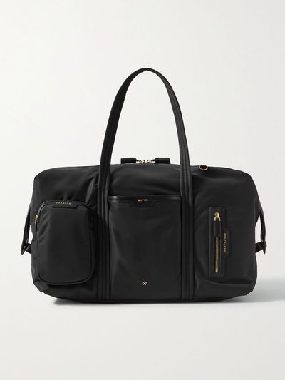 ANYA HINDMARCH Inflight leather-trimmed ECONYL weekend bag