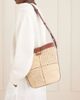 ANYA HINDMARCH Leather-trimmed raffia crossbody bag - 2