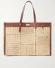 ANYA HINDMARCH Mortimer leather-trimmed woven raffia tote - 1