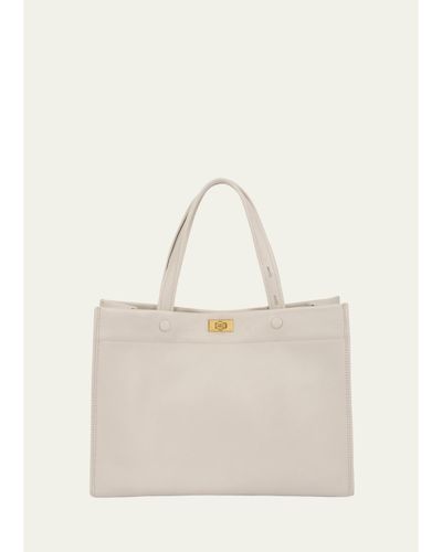 Anya Hindmarch Mortimer Small Calfskin Tote Bag