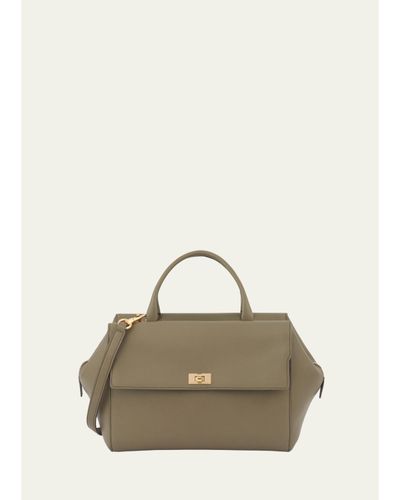 Anya Hindmarch Seaton Zip Leather Satchel Bag