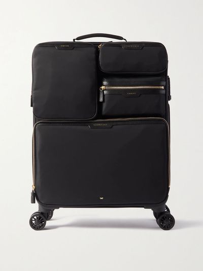 ANYA HINDMARCH Shorthaul Trolley leather-trimmed ECONYL® suitcase