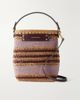 ANYA HINDMARCH Striped raffia cross body bag - 1