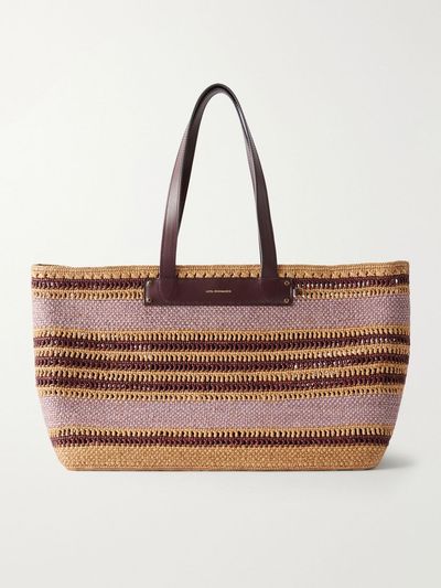 ANYA HINDMARCH Striped raffia tote