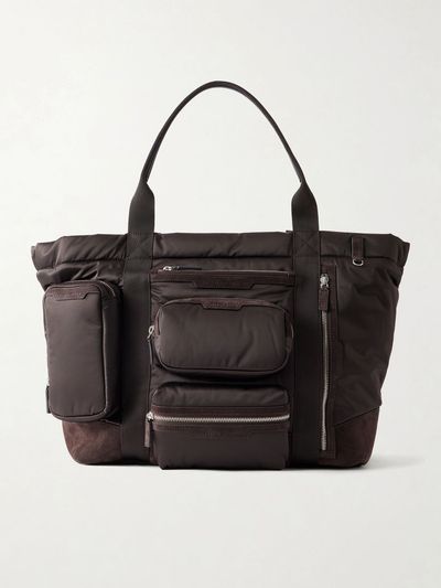 ANYA HINDMARCH Travel leather-trimmed shell weekend bag