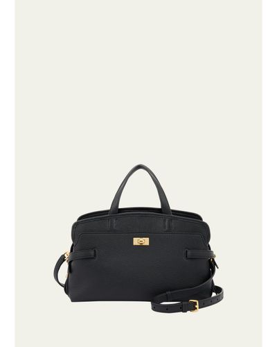 Anya Hindmarch Wilson Small Calf Leather Top-Handle Bag